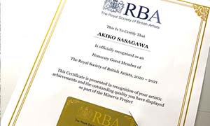 英国美術家協会（RBA）2020名誉会員に認定